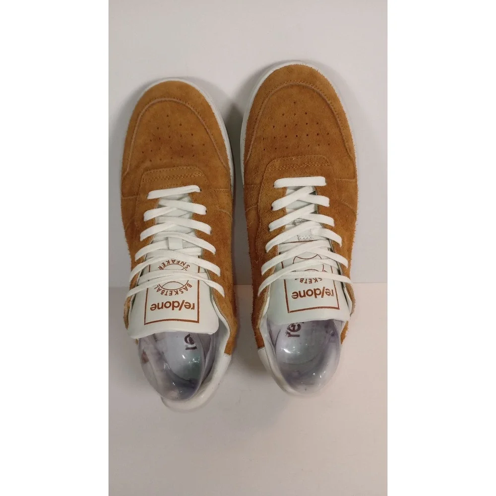 RE/DONE 80s Sustainable Basketball Color Block Brown Suede Sneaker W 8.5/9 Italy